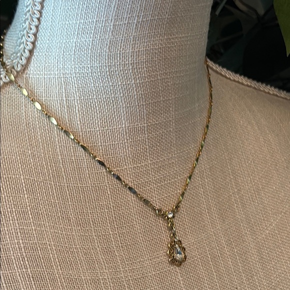 1928 Necklace with Minimalist Rhinestone Design - Picture 6 of 8